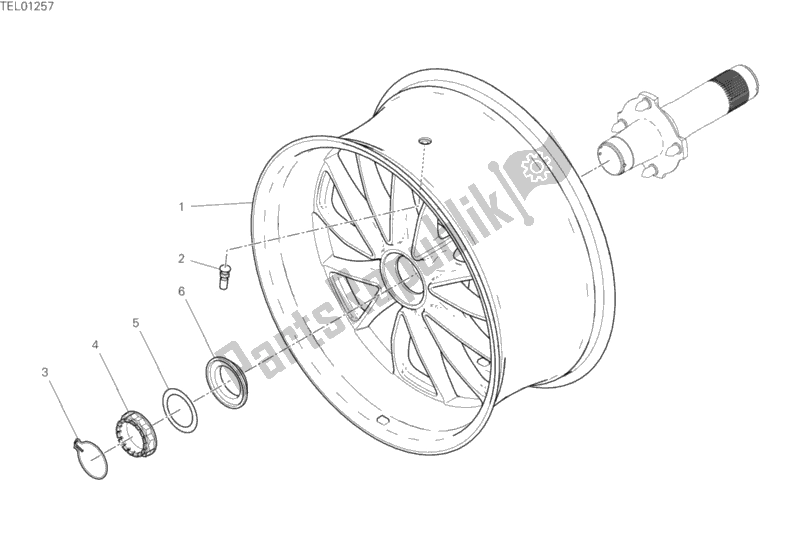 Tutte le parti per il Ruota Posteriore del Ducati Diavel 1260 Thailand 2020